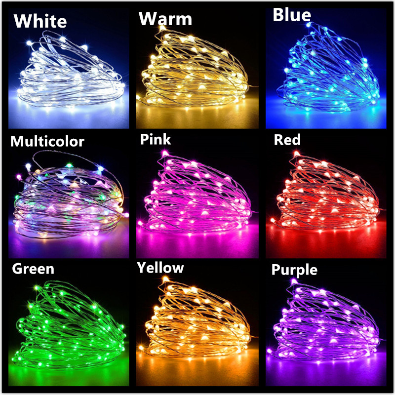 Led Fairy String Lights - Светодиодная гирлянда-мишура из медной проволоки 10М,