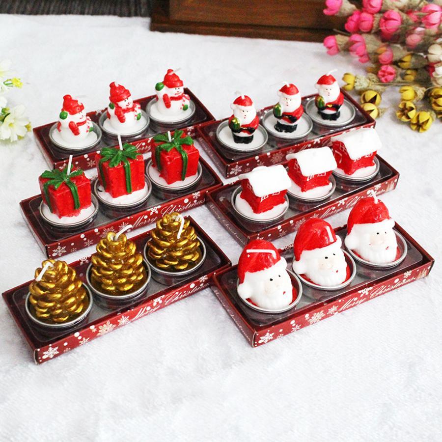 Holiday Candle Set - Набор из 3 декоративных рождественских свечей: