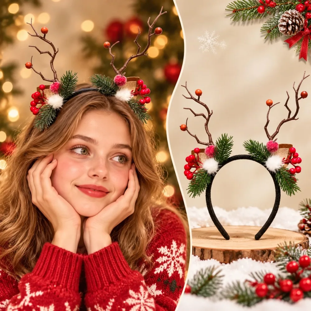 Рождественский ободок для воло – обзор и цена Reindeer Antlers Headband