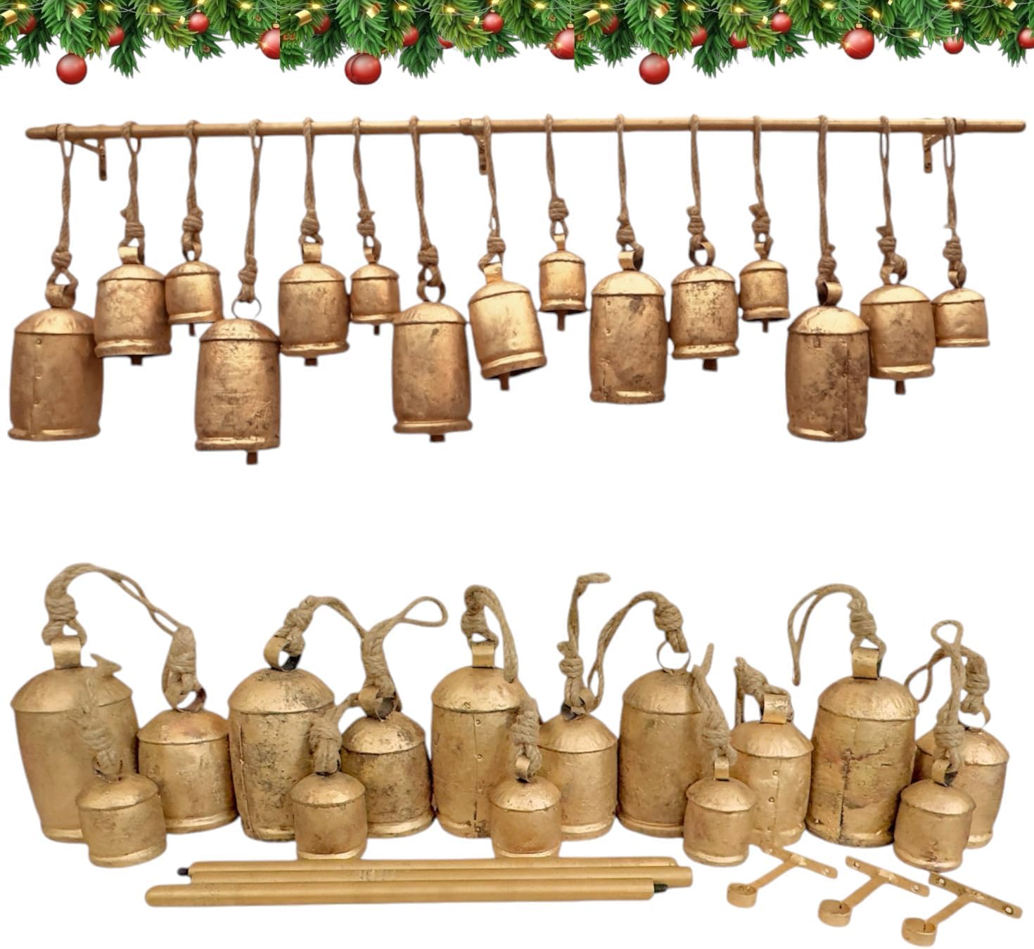 Набор из 15 винтажных колоколь – обзор и цена Christmas Stocking Hanging