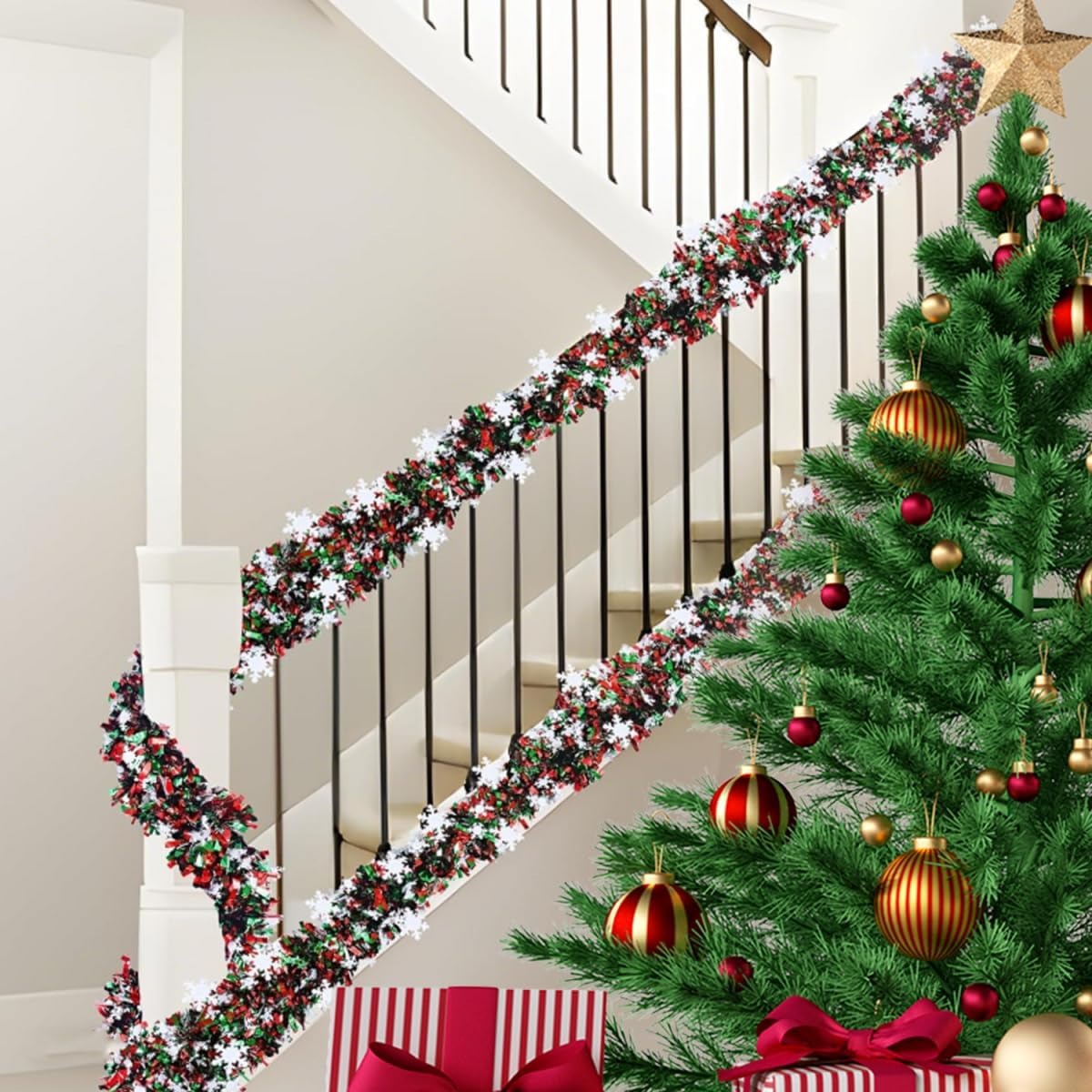 2 м рождественской гирлянды из – обзор и цена Tinsel Garland Decoration